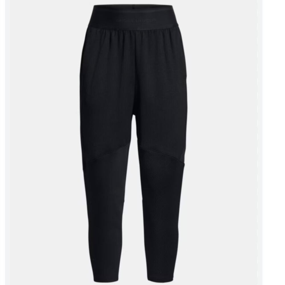 Women's UA Journey Rib black Pants SzM gym wear lounge wear Barrle style pants